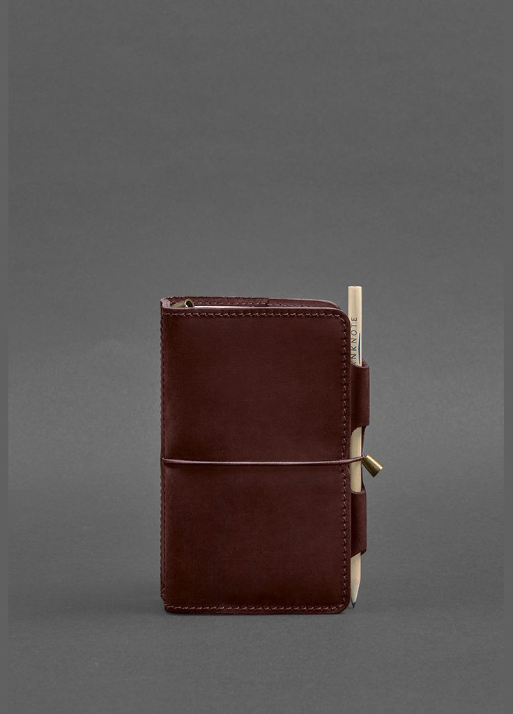 Шкіряний блокнот (Софт-бук) 3.0 бордовий Crazy Horse (A-026958) BlankNote (328961626)