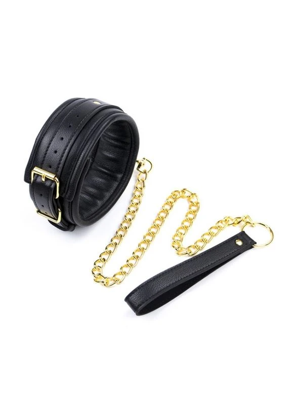 БДСМ набір з золотим фурнітурою Black Gold Bondage Kit 3 Pieces Vscnovelty (381406278)