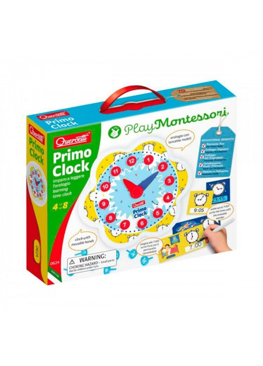 Навчальний ігровий набір серії Play Montessori - Перший годинник Quercetti (335054350)