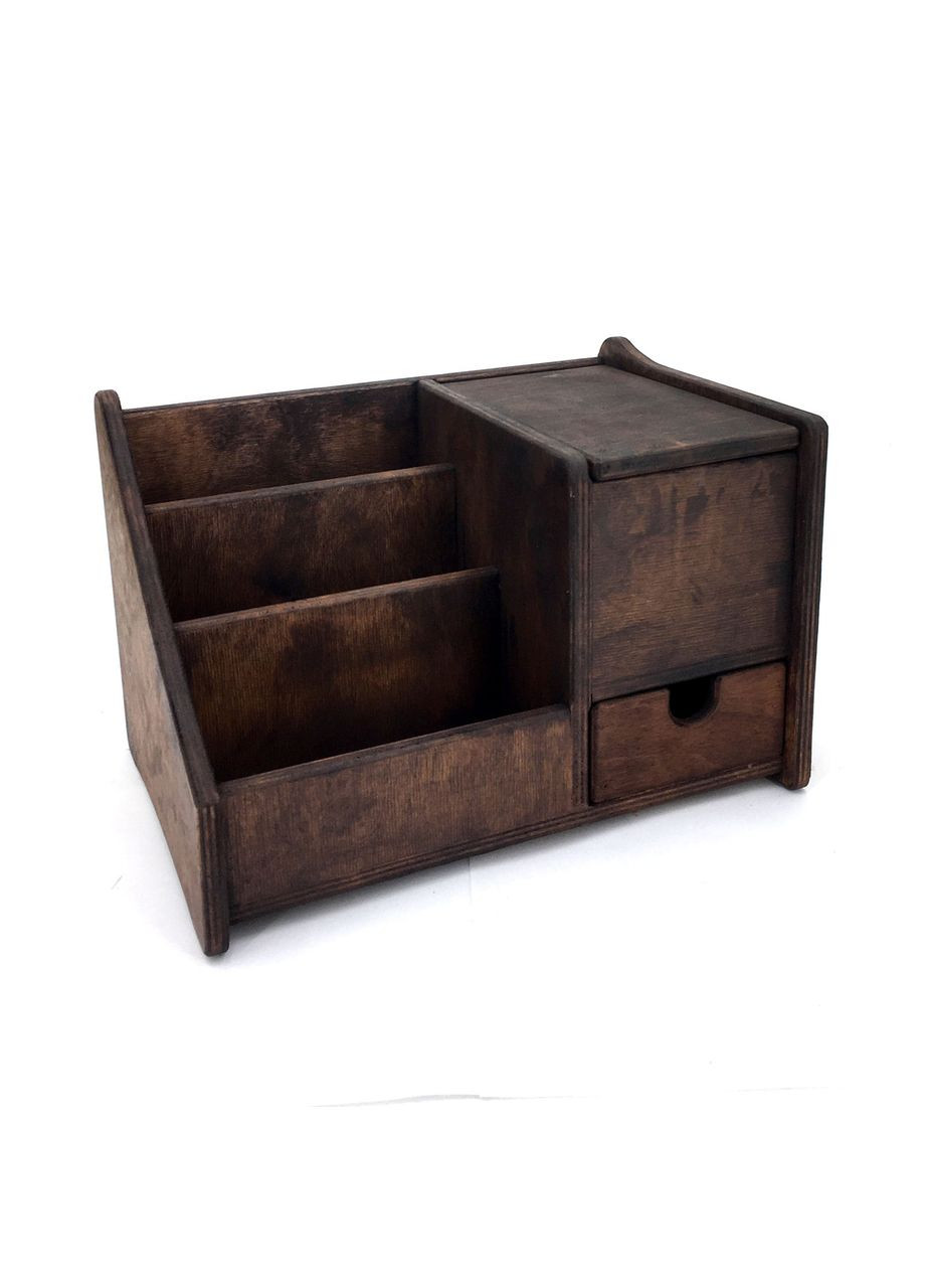 Органайзер настільний з дерева Борден капучино (КНЦ-007809) No Brand (328225485)