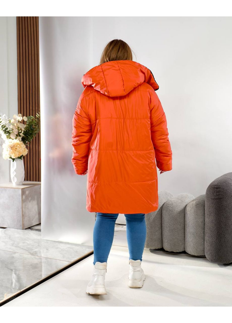 Оранжевая демисезонная женская куртка-пальто Asi.Store.ua