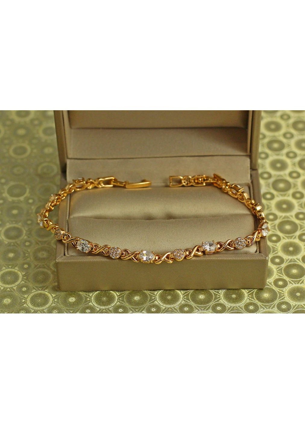 Браслет Восьмерки с белыми камнями и монетками 17 см 4 мм Xuping Jewelry (376142200)