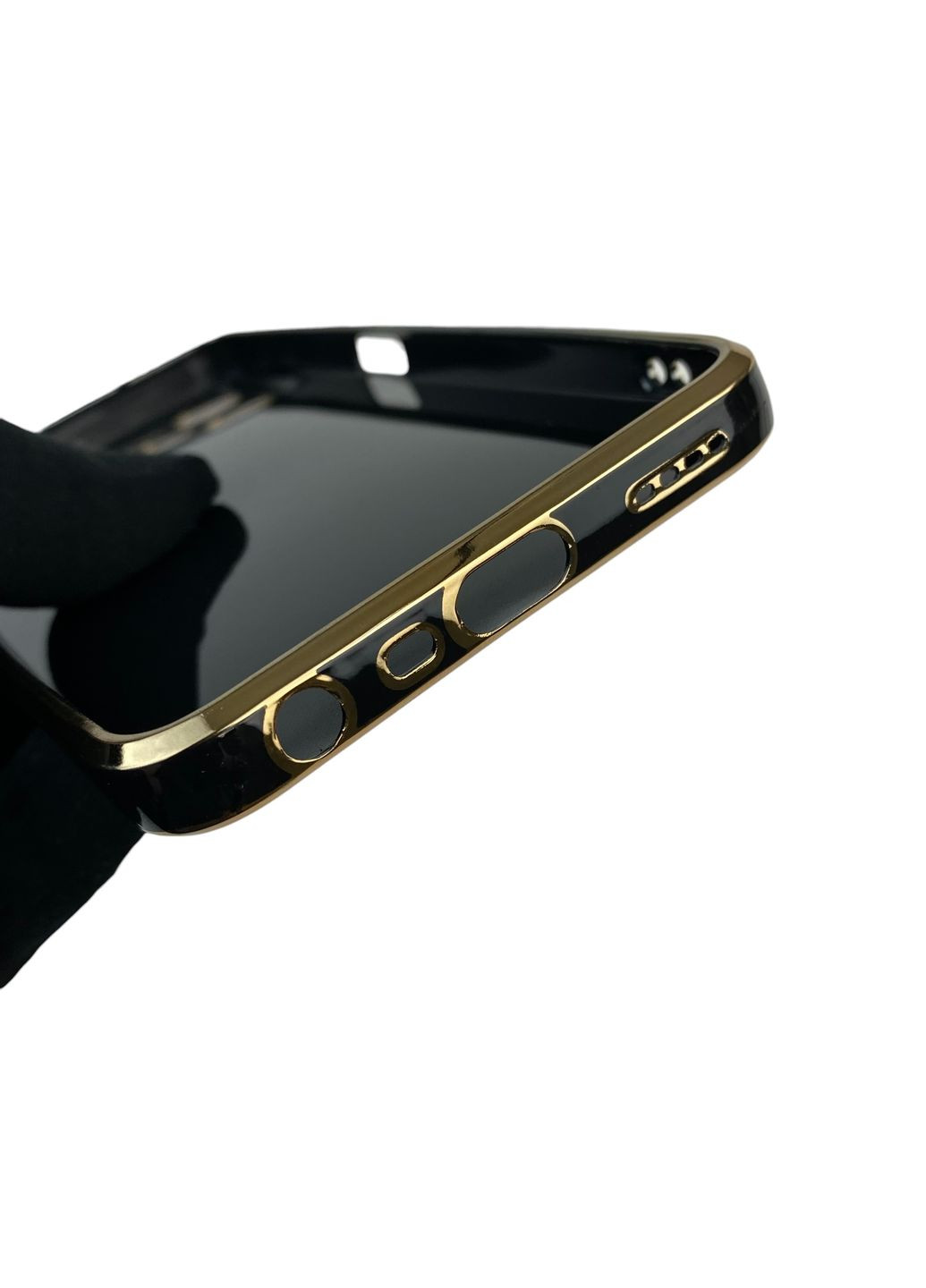 Чохол для C35 з кільцем-підставкою із золотою окантовкою на реалмі с35 чорний gs1 Realme (366235853)