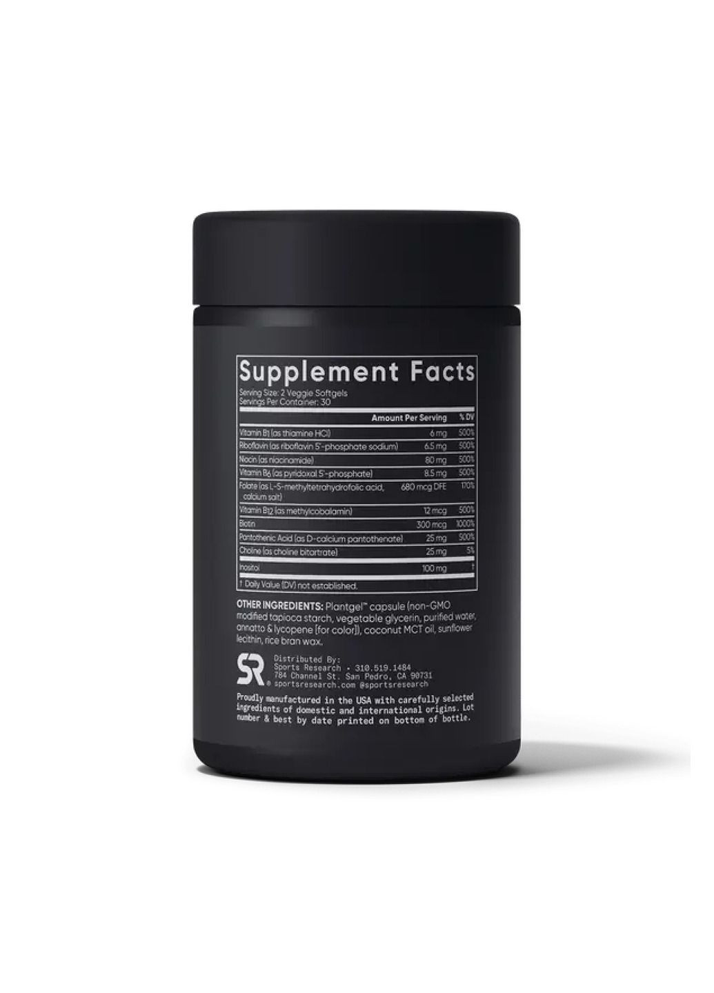 Комплекс вітаміну B Vitamin B-Complex - 60 softgels Sport Research (330984713)