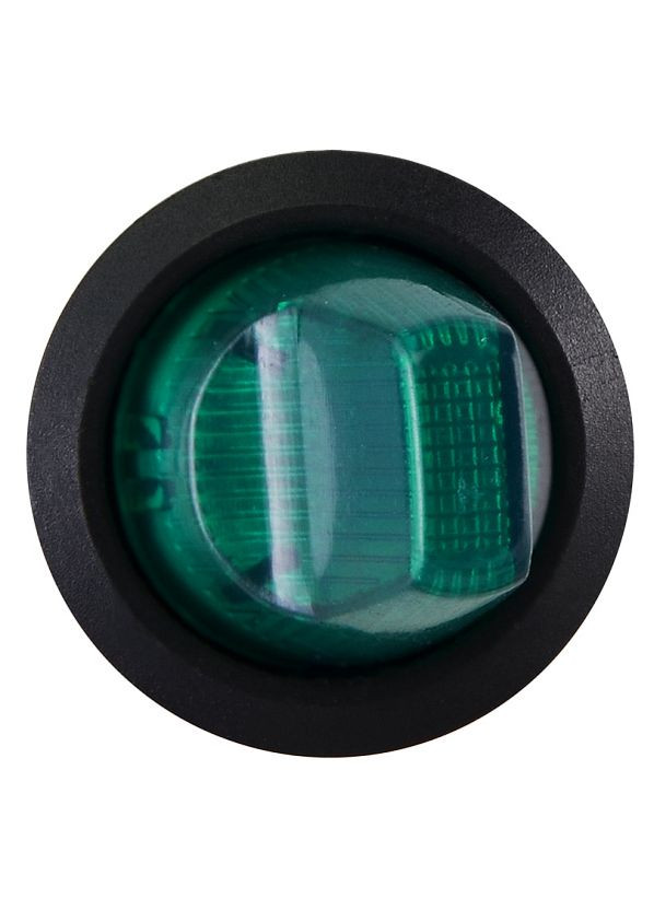 Переключатель клавишный (кнопка) 23 мм KCD1-5-102H GR/B высокий зеленый A0140040142 Аско-Укрем (346086924)