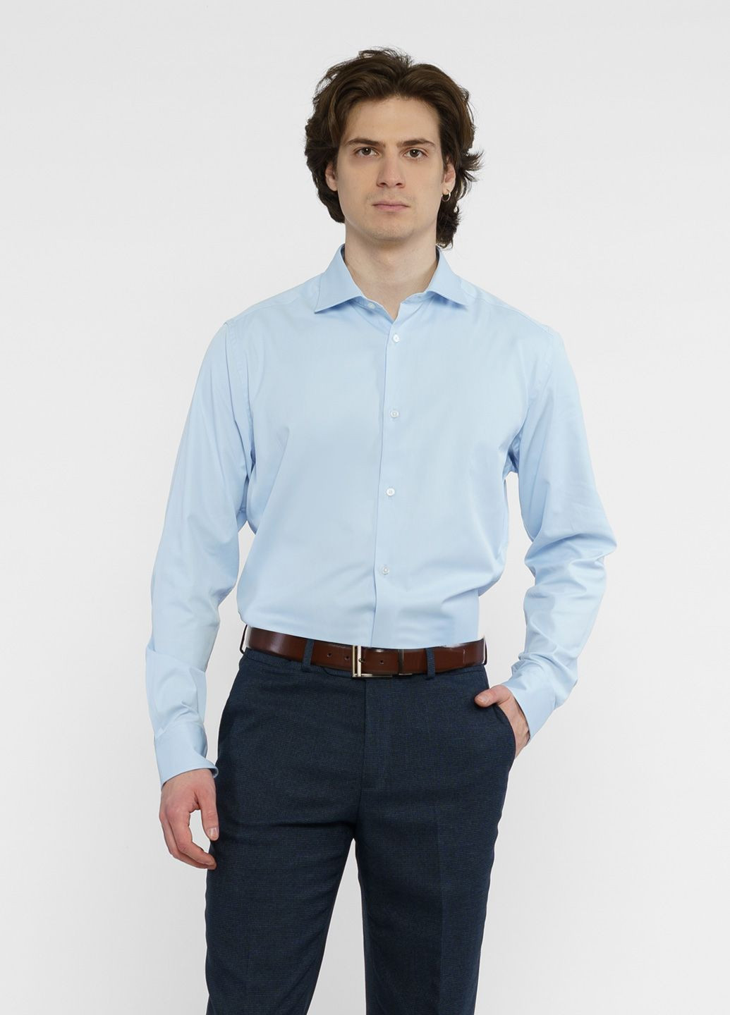 Голубой кэжуал рубашка Arber