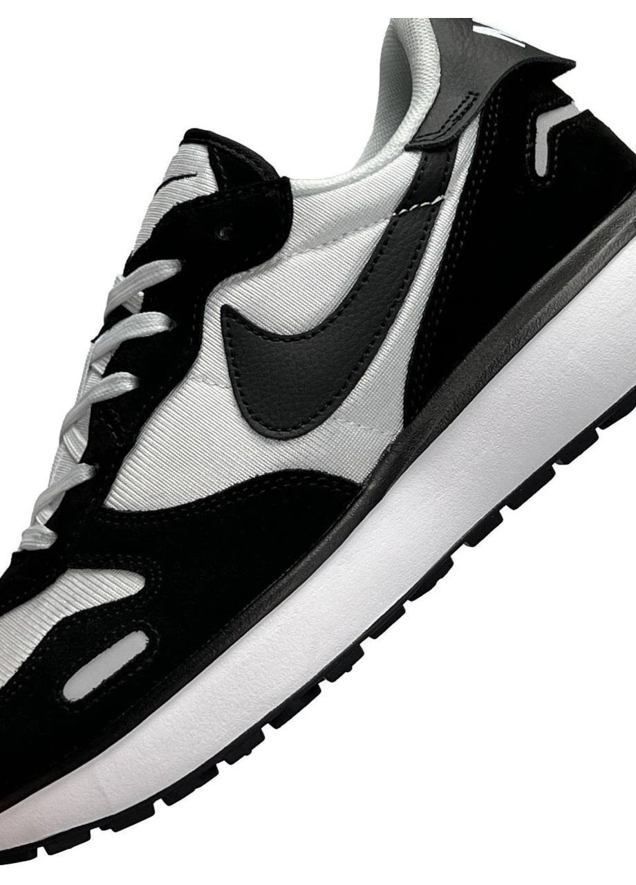 Черно-белые демисезонные кроссовки мужские nike No Brand Phoenix Waffle Black White