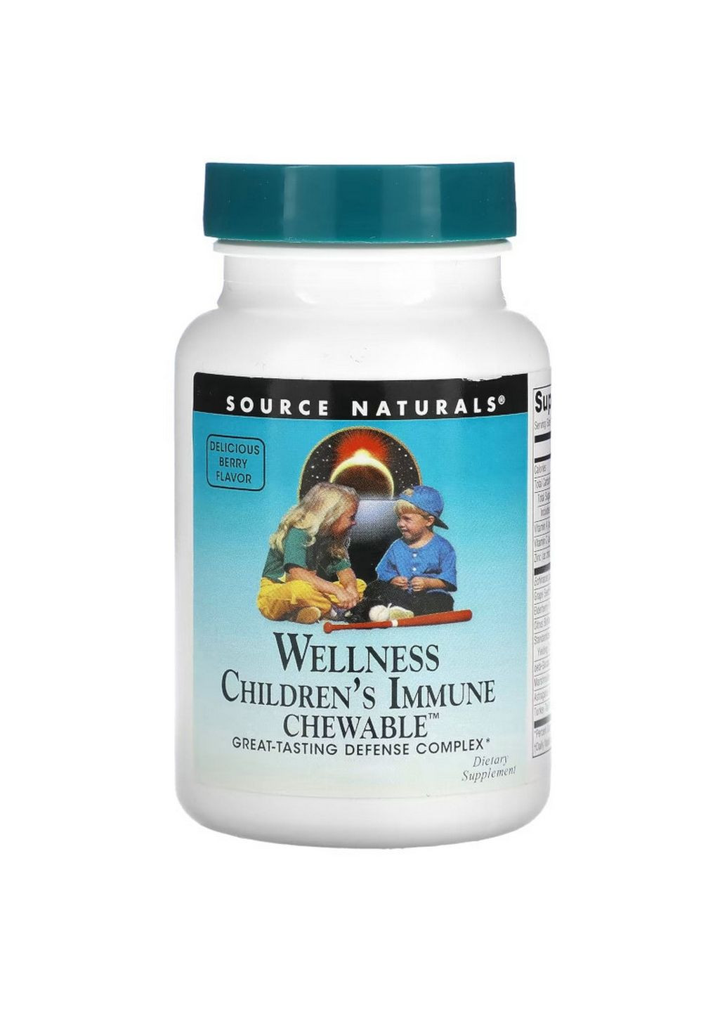 Натуральная добавка Wellness Children's Immune Chewable, 60 пастилок Source Naturals (293420957)