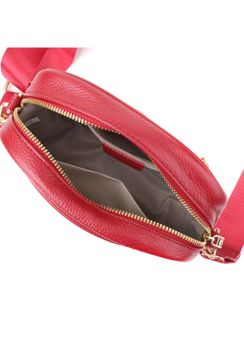 Женская сумка на каждый день из натуральной кожи 22903 Красный Vintage (360919629)