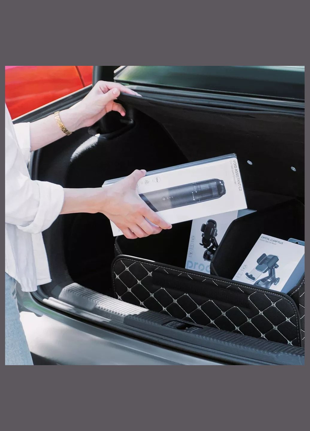 Органайзер в багажник автомобиля 54см*30см*30см Brown Beige No Brand (304731490)