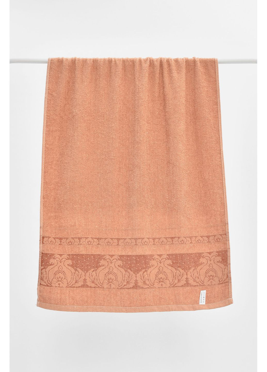 Полотенце банное махровое светло-коричневого цвета Let's Shop цветочный светло-коричневый