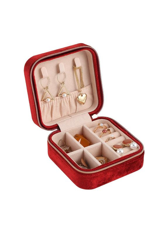 Шкатулка для хранения украшений SP-01247 Red органайзер для ювелирных изделий 10шт Casegrace (353828059)