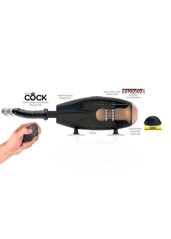 Секс-машина для двоих Fetish Fantasy Extreme на присосках с держателем для телефона Pipedream (331171566)