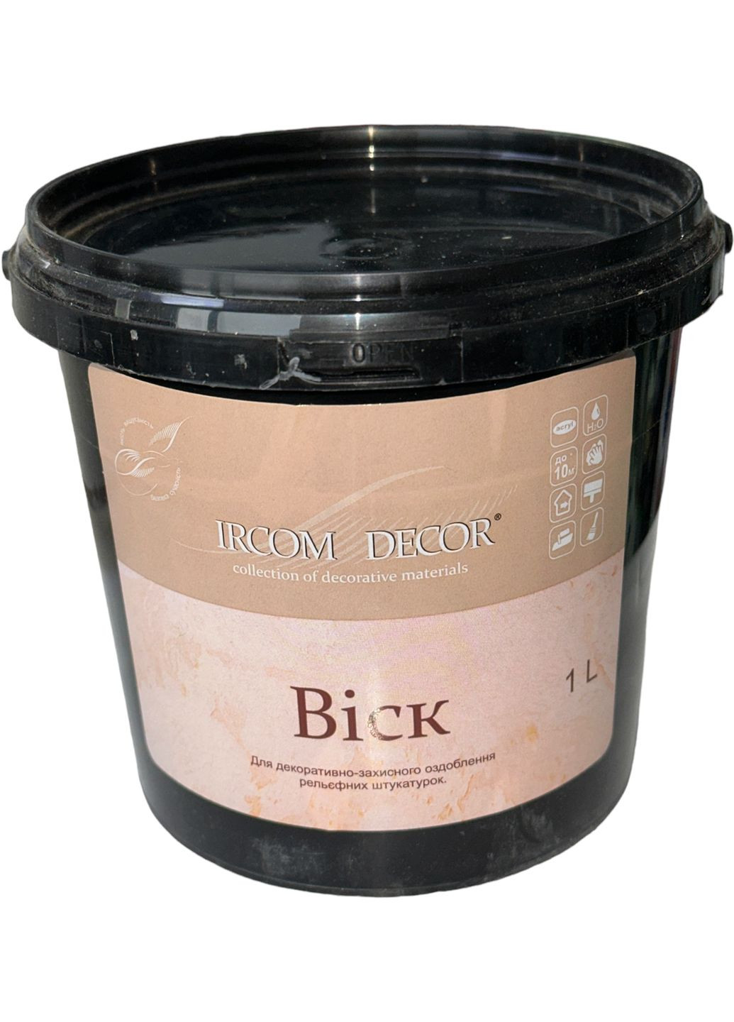 Віск для декоративної штукатурки рельєфної Віск IР-52 1л безбарвний Ircom Decor (360882386)