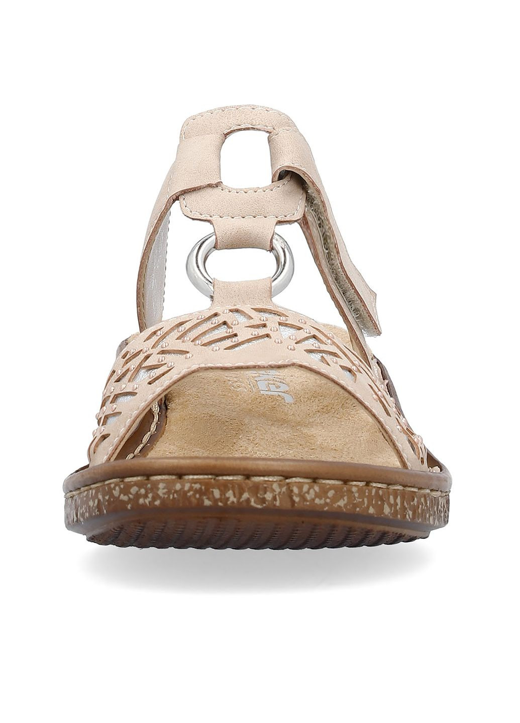 Розовые летние шлепанцы Rieker