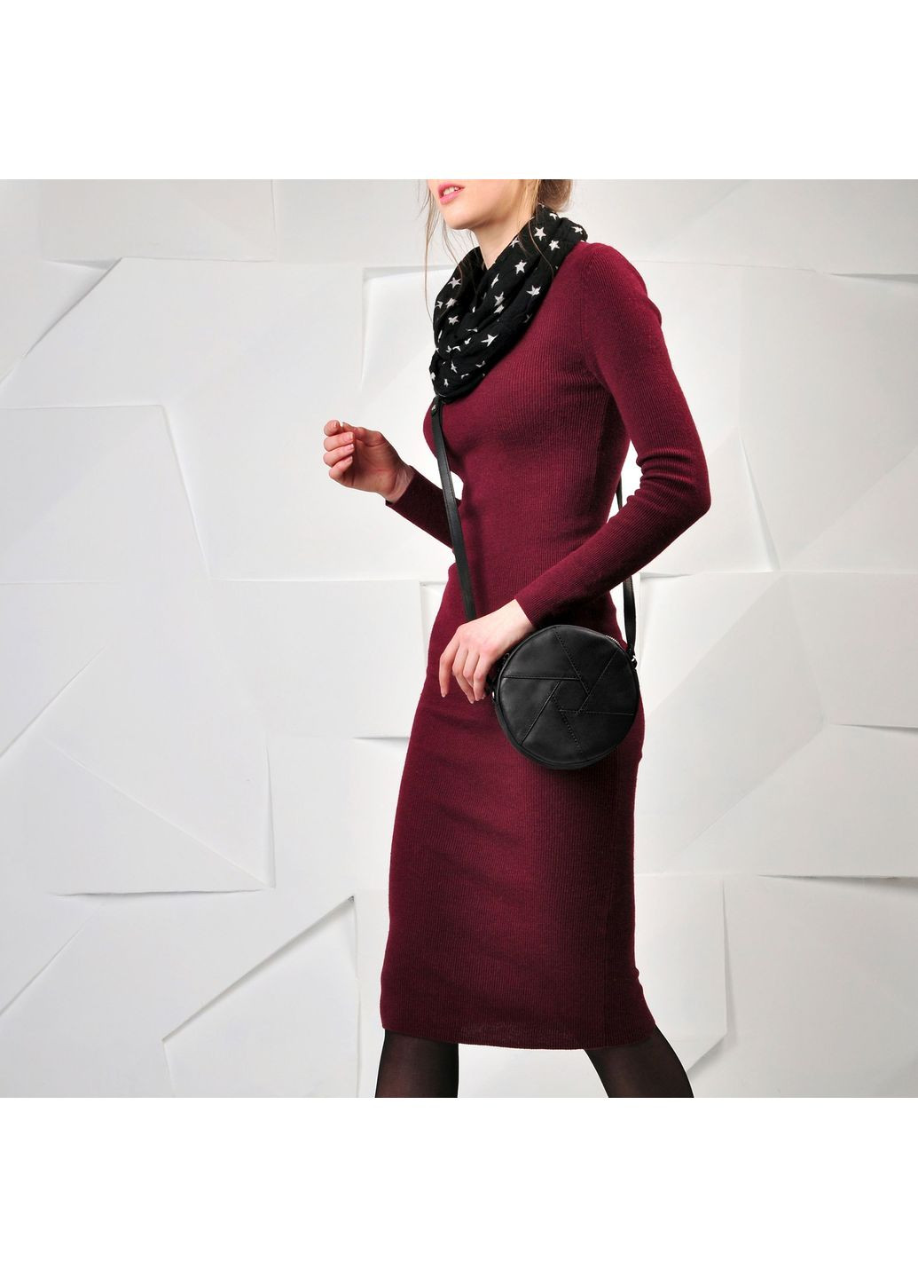 Жіноча шкіряна сумка Бон-Бон чорна Crazy Horse BlankNote кросс-боди (348359293)