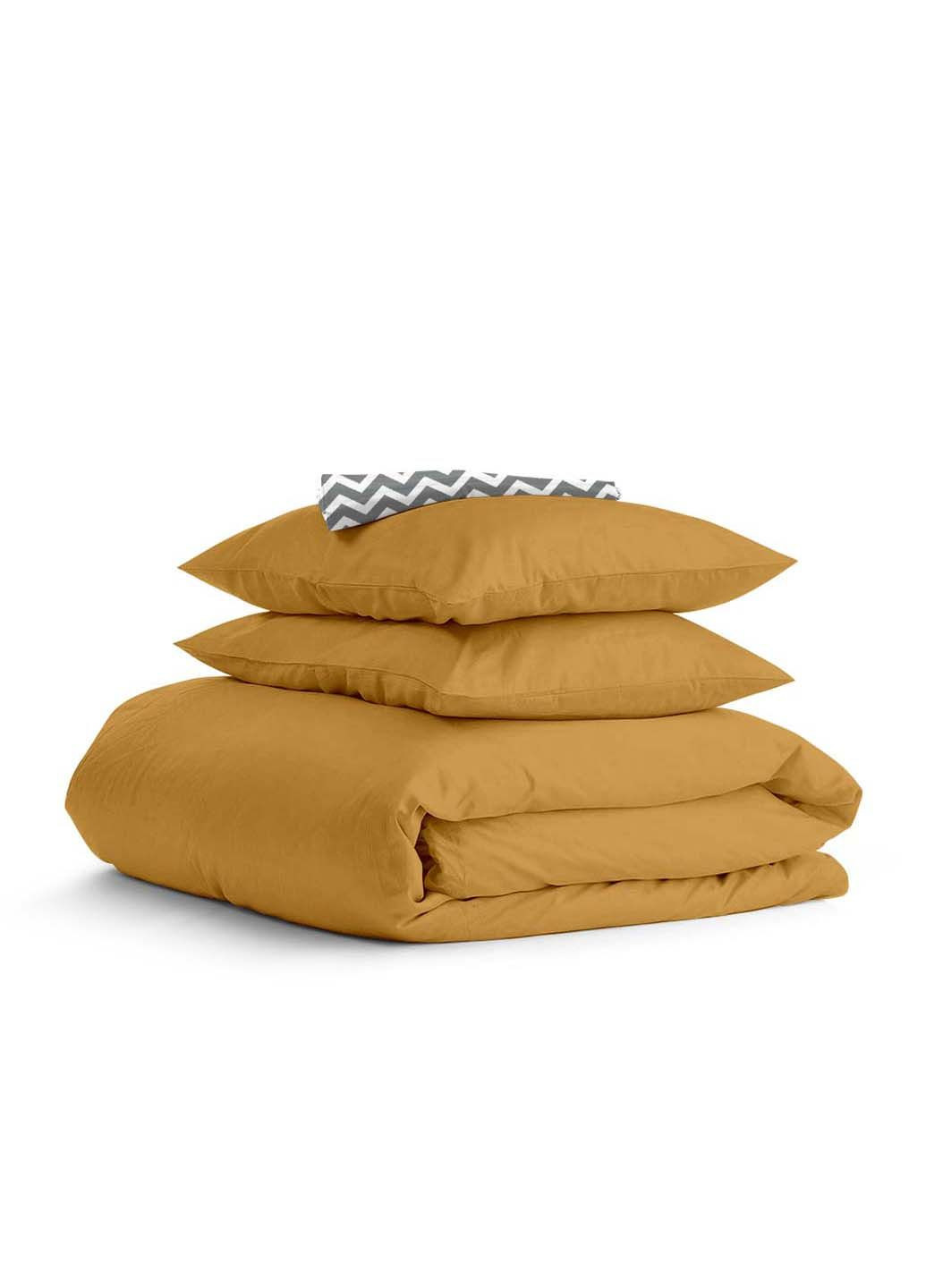 Двуспальная постель с простыней на резинке Curcuma CS4 180х220 см Cosas (307386616)