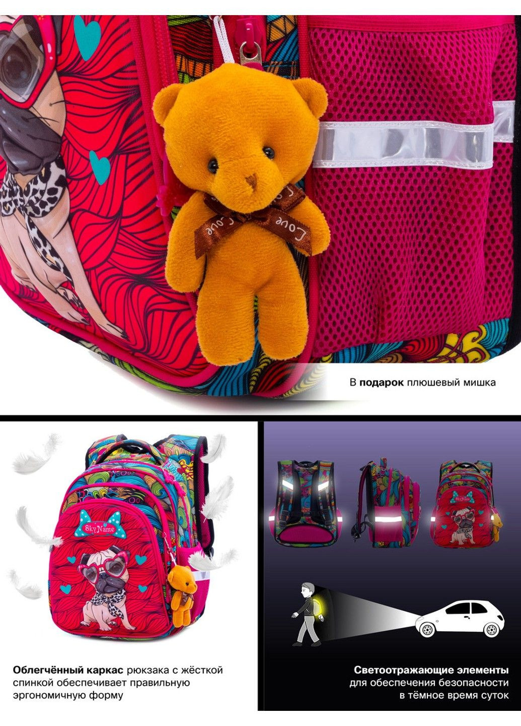 Рюкзак школьный для девочек /SkyName R2-174 Winner (331181670)