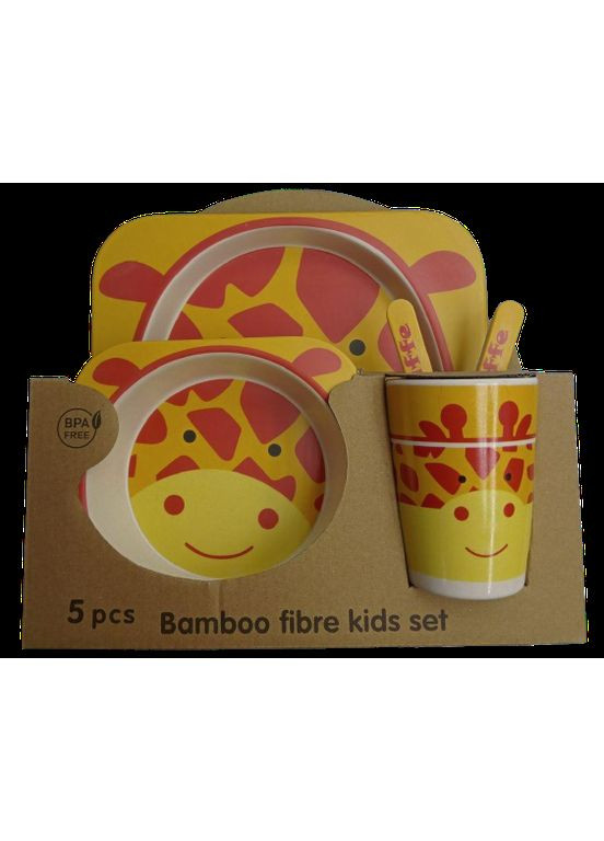 Набор детской посуды антибактериальный жираф No Brand (315597769)