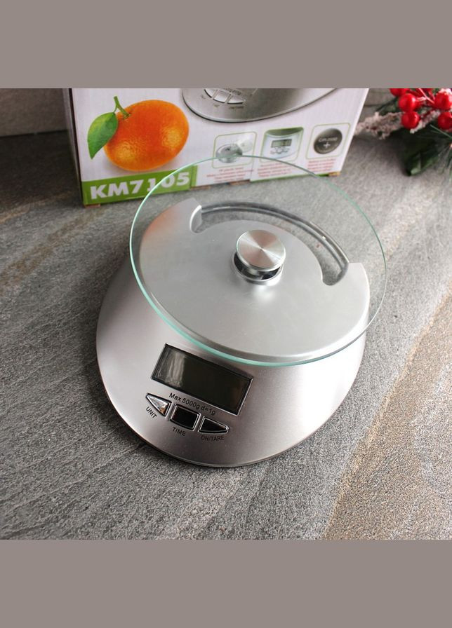 Кухонні ваги електронні плоскі на 5 кг Kamille (303209576)
