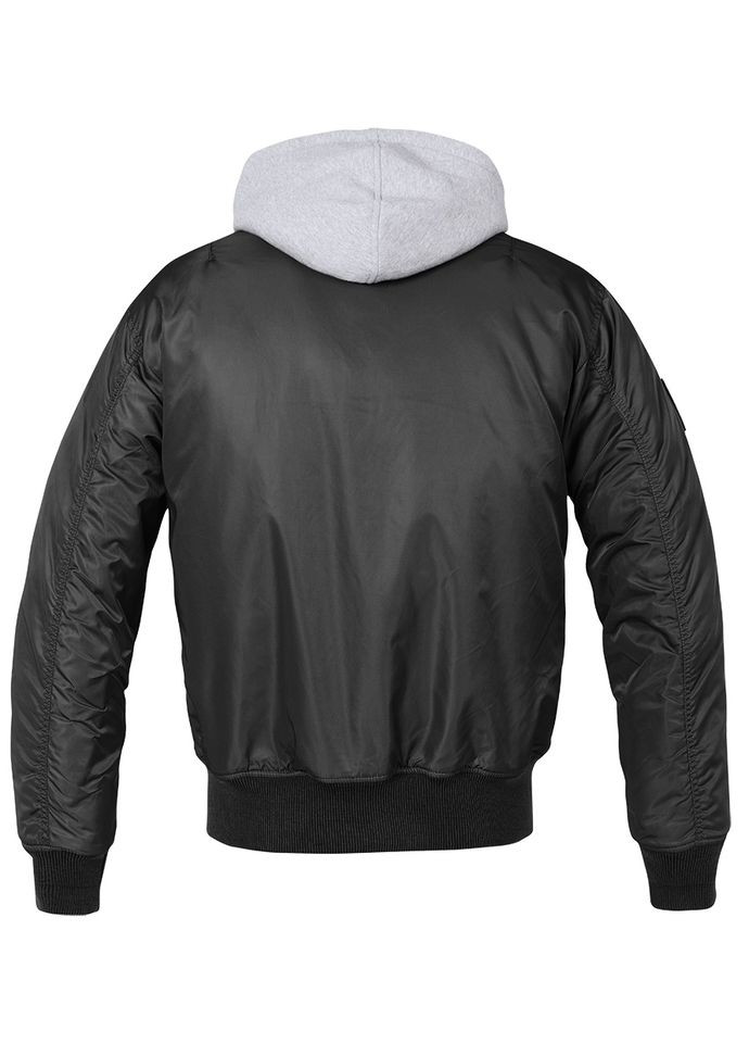 Комбінована демісезонна куртка ma1 sweat hooded black/grey Brandit