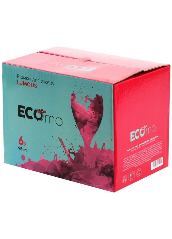 Набор рюмочек Lumous 95 мл 6 шт (GB08R3988) Ecomo (311577867)