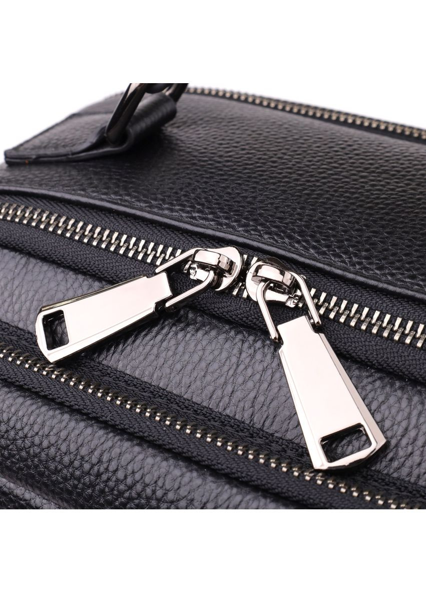 Багатофункціональний рюкзак із натуральної шкіри з ортопедичною спинкою Vintage чорний No Brand (352167690)