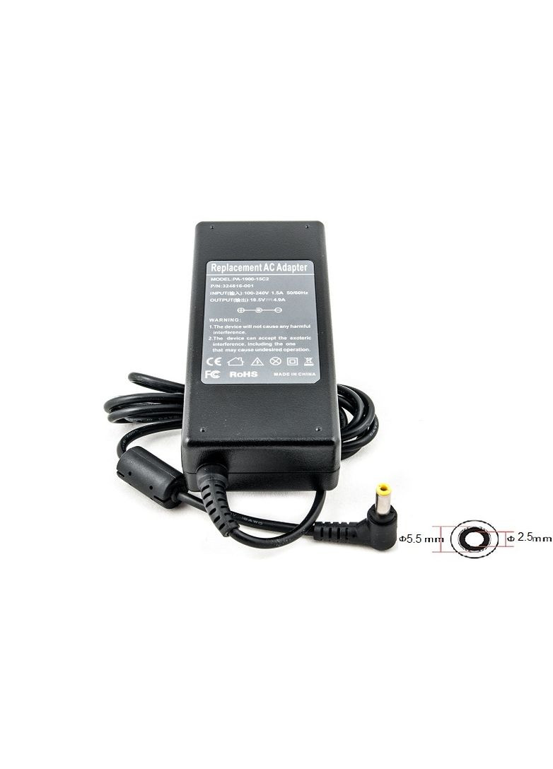 Адаптер для ноутбука HP 220V, 18.5V 90W 4.9A, 5.5х2.5мм (HP90E5525) PowerPlant (314748737)