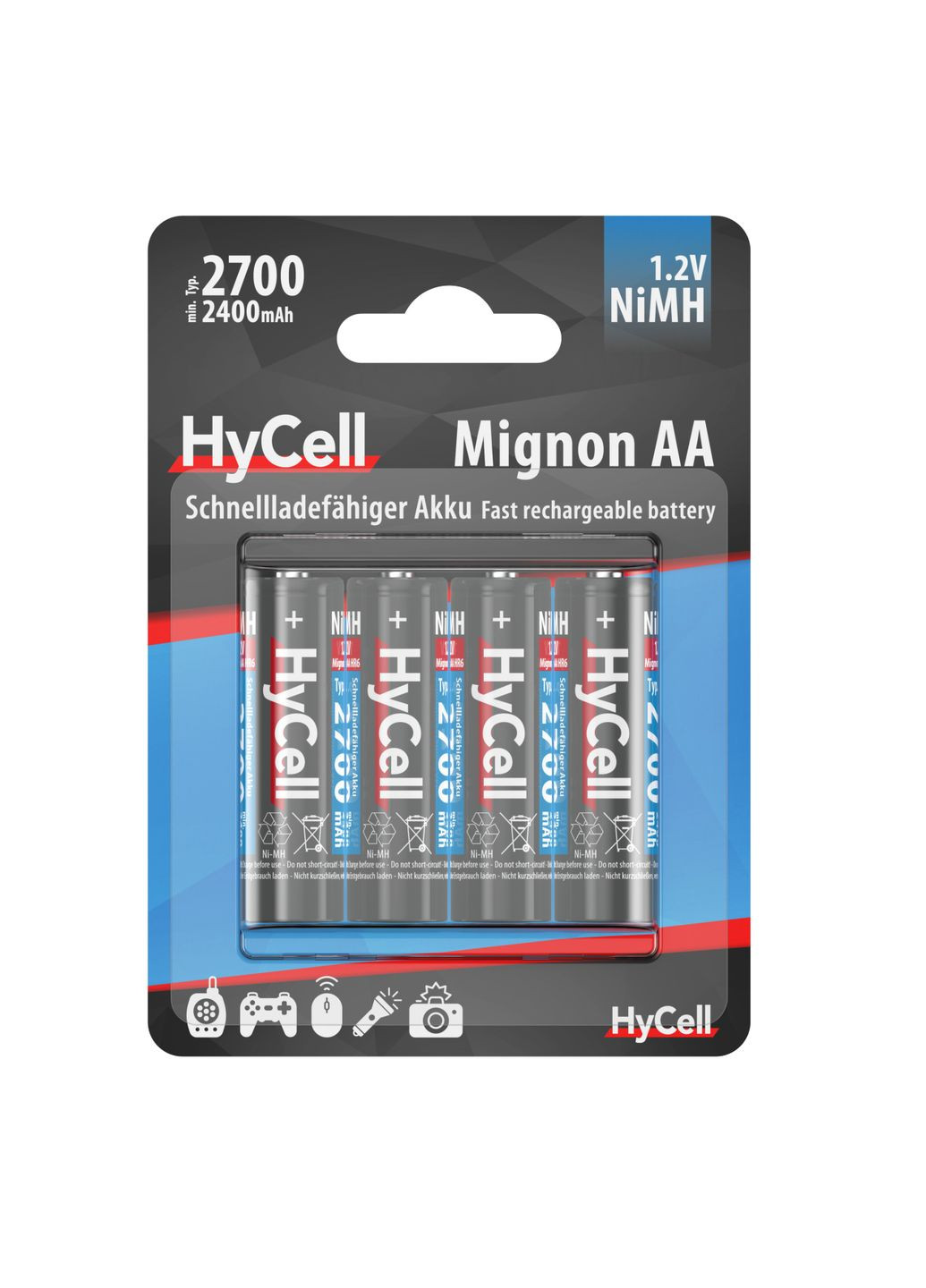 Аккумуляторы AA/HR06 HyCell NI-MH 2700 mAh BL 4 шт Ansmann (370619321)