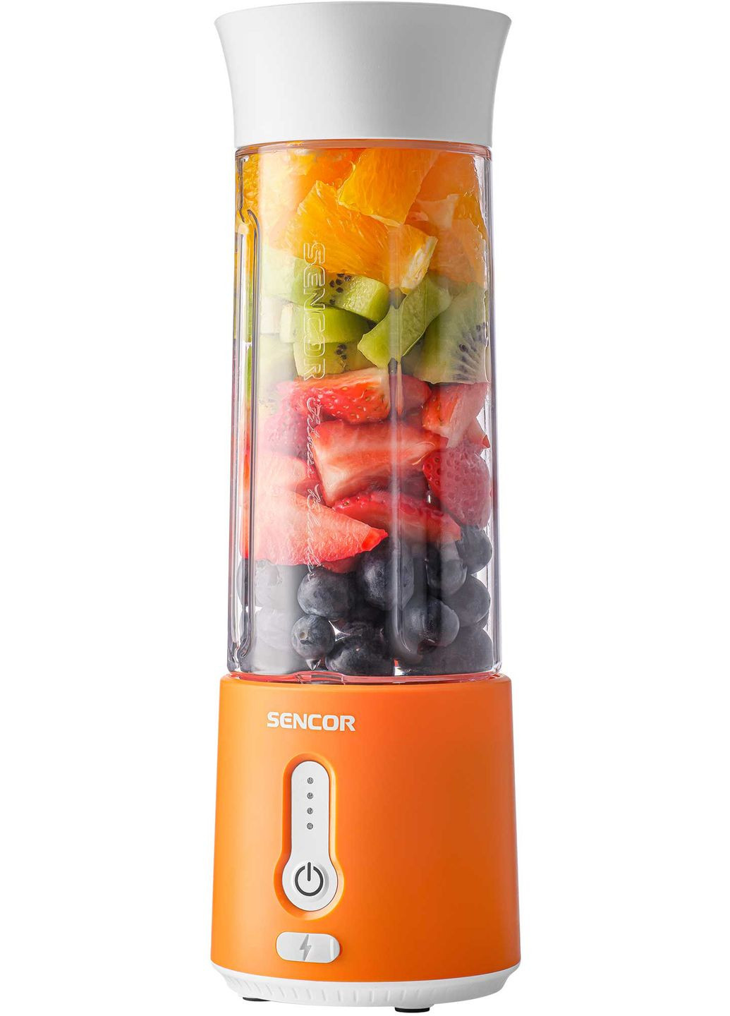 Блендер портативный для полосы 150Вт, чаша 500мл, USB-C, бело-оранжевый. Sencor (314779178)