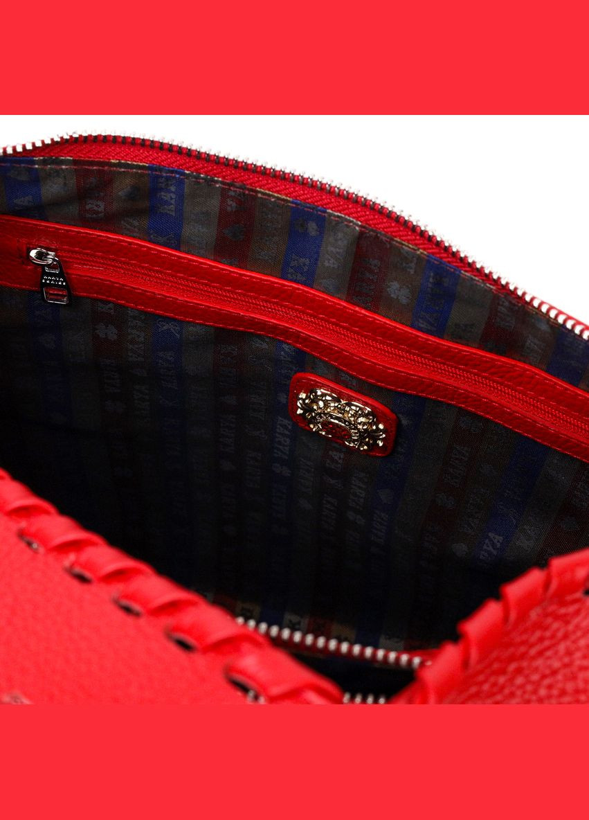 Вмістка жіноча сумка шкіряна червоний 20849 Karya (329195588)