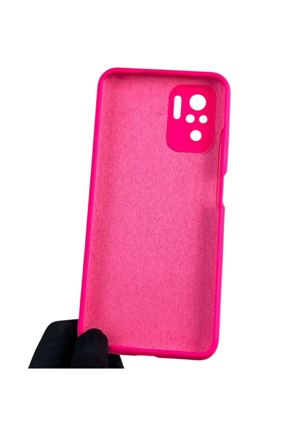 Чехол для Redmi Note 10 силиконовый с микрофиброй нескользящий на сяоми редми нот 10 малиновый Xiaomi (366390647)