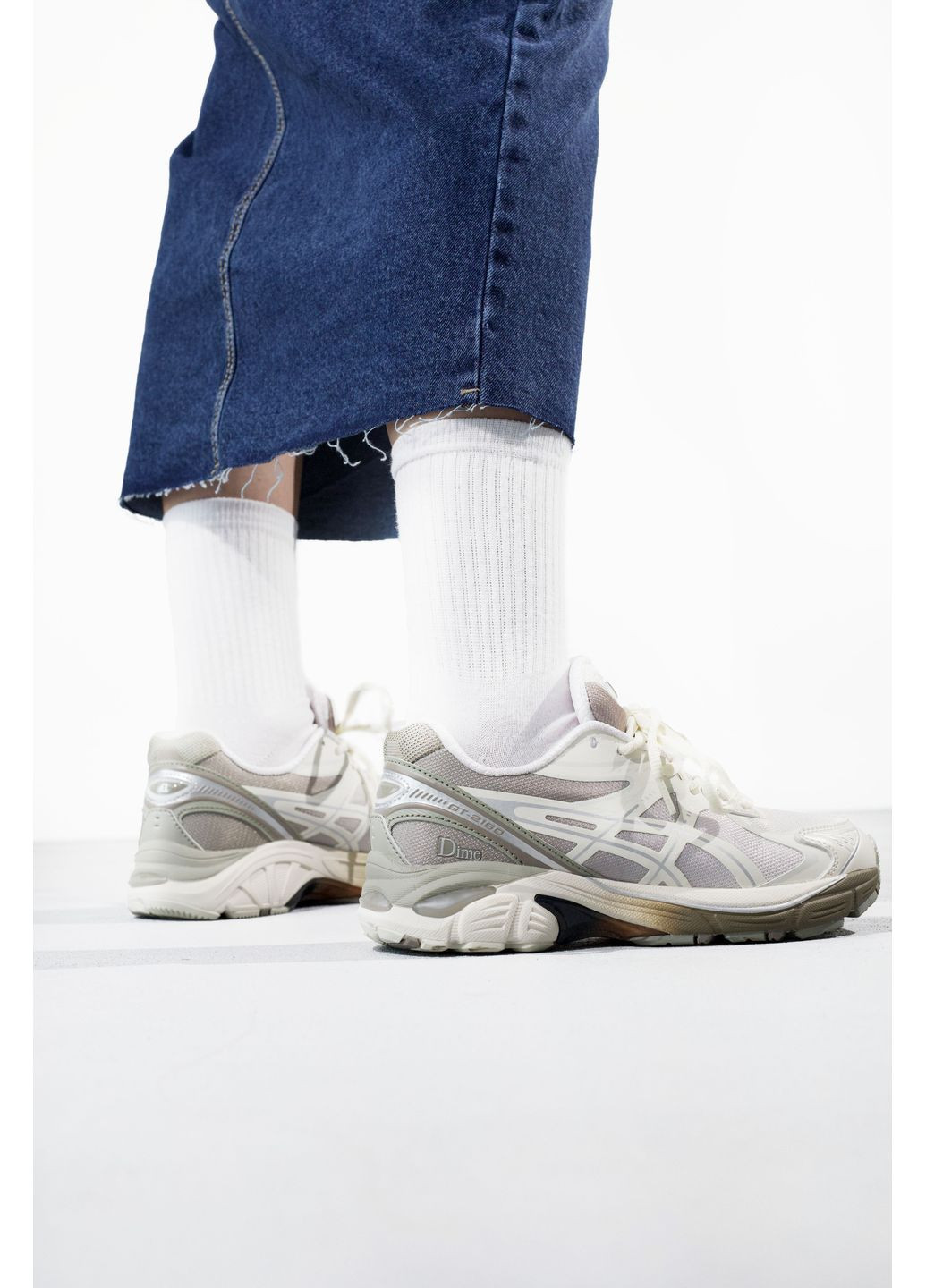 Білі Осінні кросівки чоловічі asics x dime gt-2160 beige / white асікс No Brand