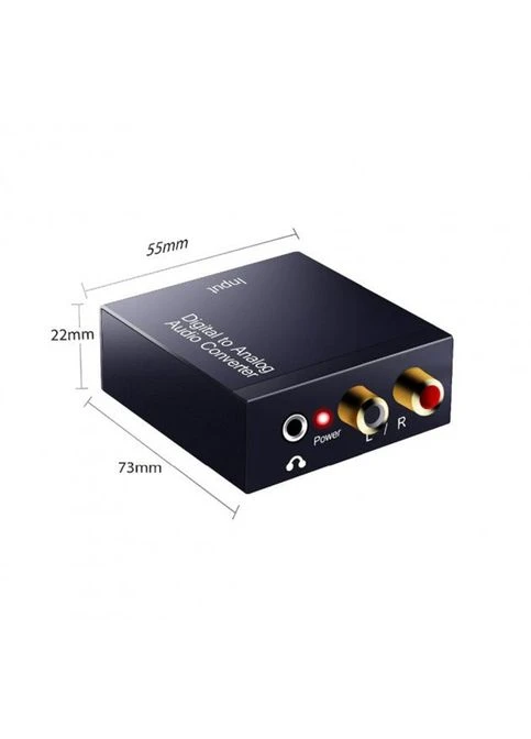 Оптичний аудіо декодер конвертер звуку optical SPDIF RCA-3.5 Перетворювач звуку в RCA та AUX 3,5мм No Brand (378085259)
