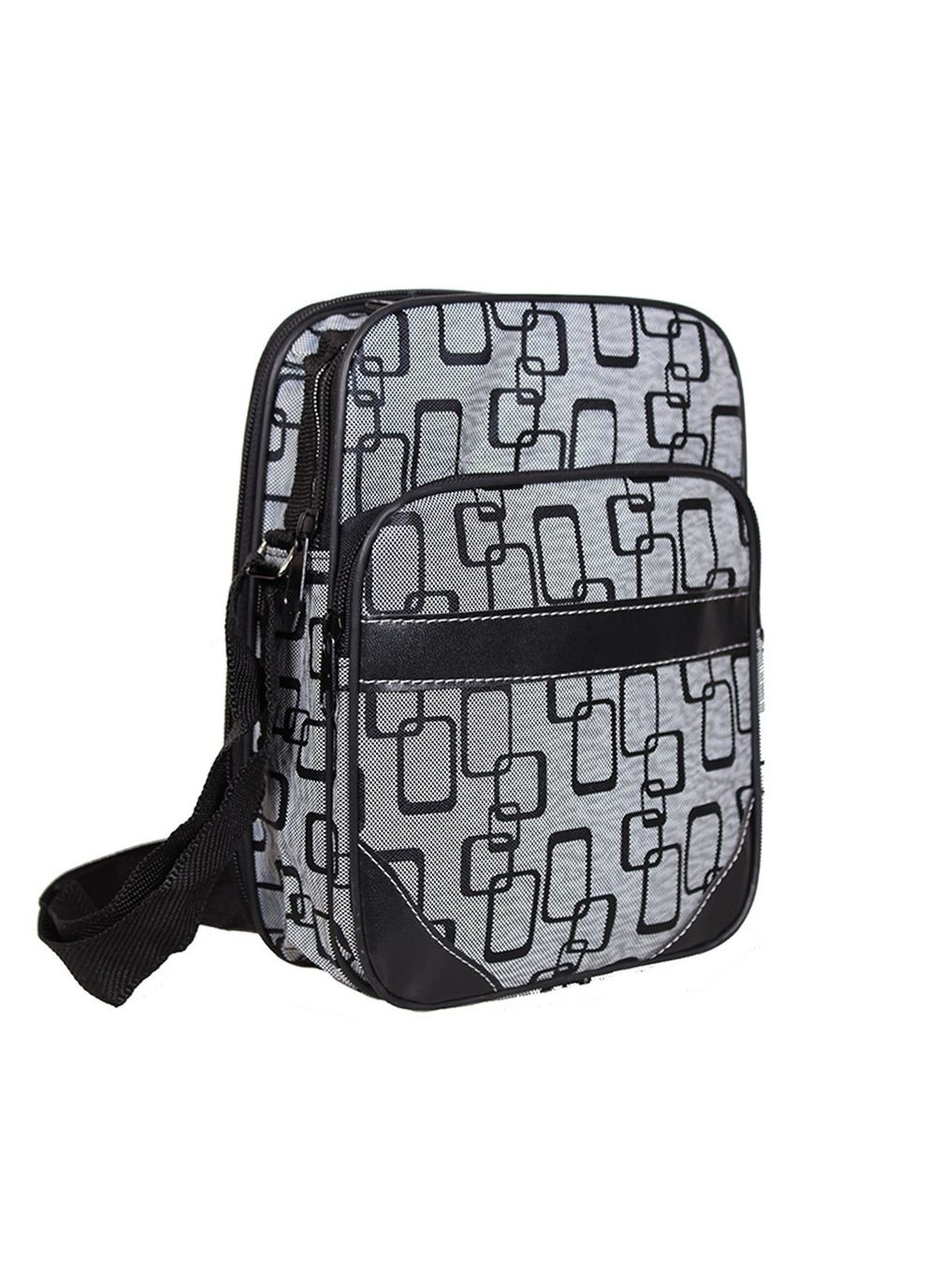 Мужская сумка из кожзама 301584 серая No Brand (370848511)