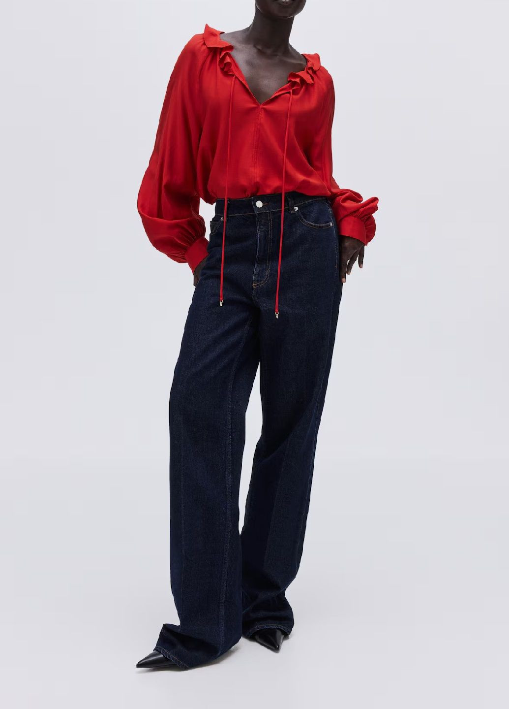 Красная блузка H&M