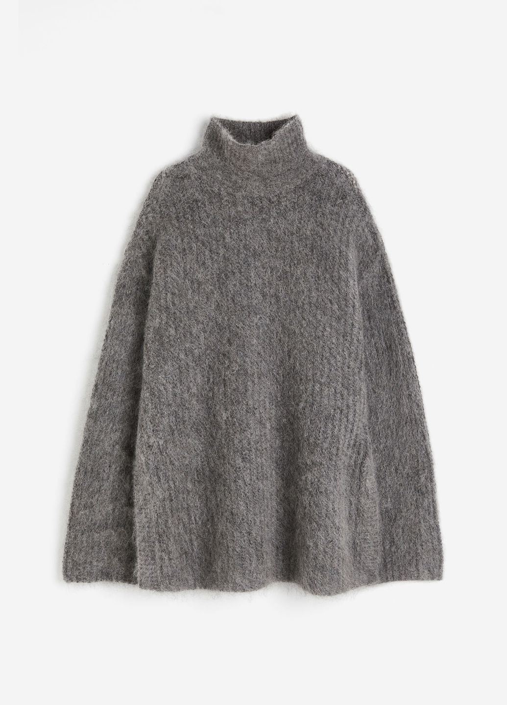 Серый зимний свитер мохер шерсть бленд H&M
