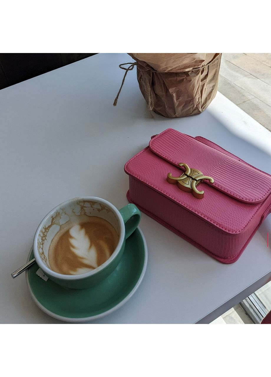 Маленькая женская сумка кросс боди розового цвета Celine (362588202)