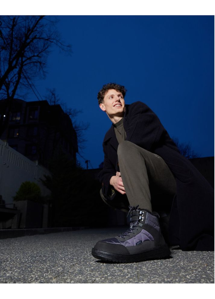 Серые дутики мужские elbrus серые Oldcom со шнурками