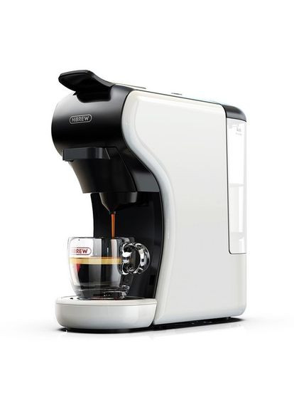 Кавоварка H1A 4 в 1 Expresso, сумісна з меленою кавою DG у капсулах - біла HiBREW (351505621)