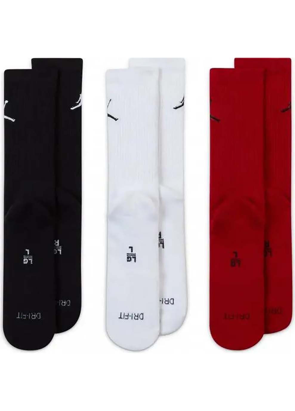 Комбіновані шкарпетки u j ed cush pol cre 3pr 144 різнокольоровий Jordan однотонні (302291434)