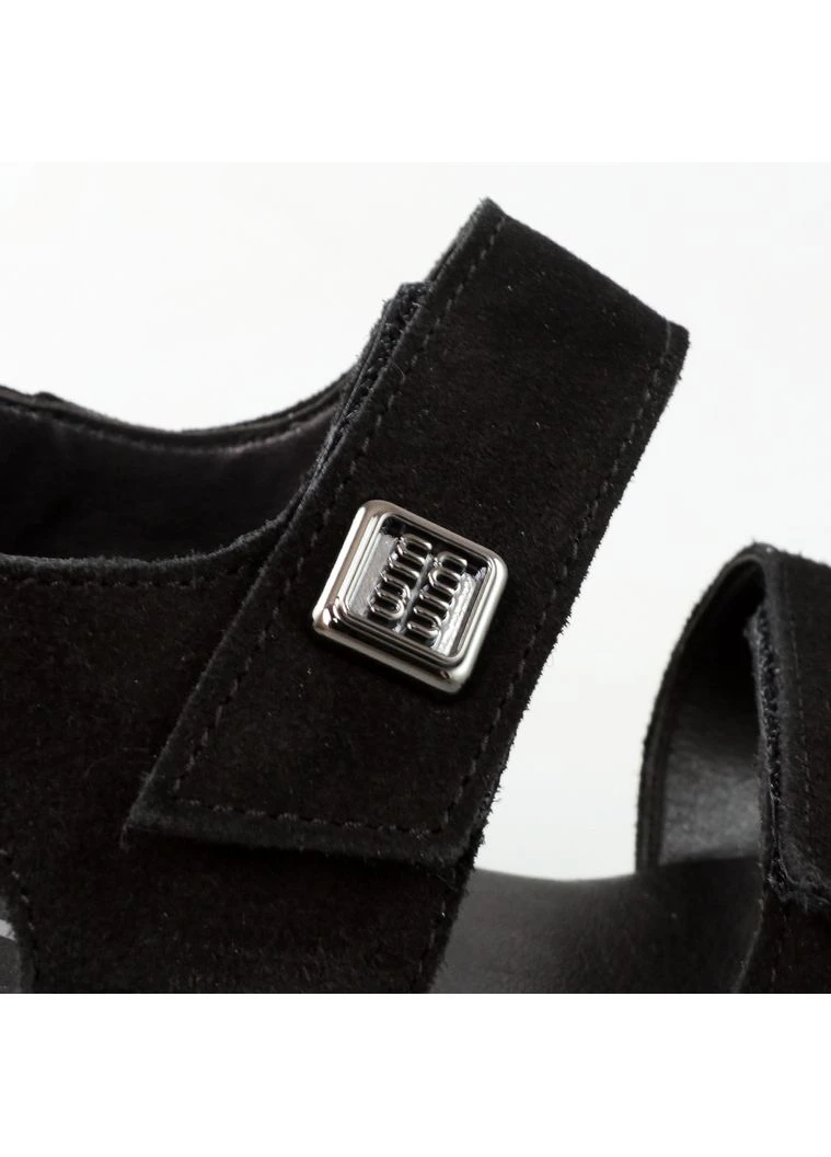 Сандалі жіночі замшеві чорні літні базові Seli No Brand (395647092)