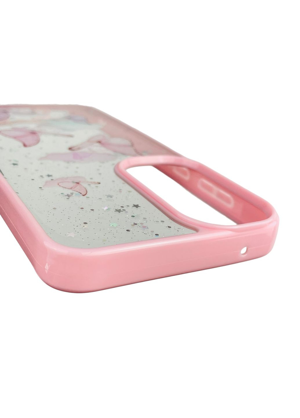 Чехол для Galaxy A35 5G (SM-A356B) с блёстками с бабочками на самсунг а35 5г розовый Samsung (366390311)