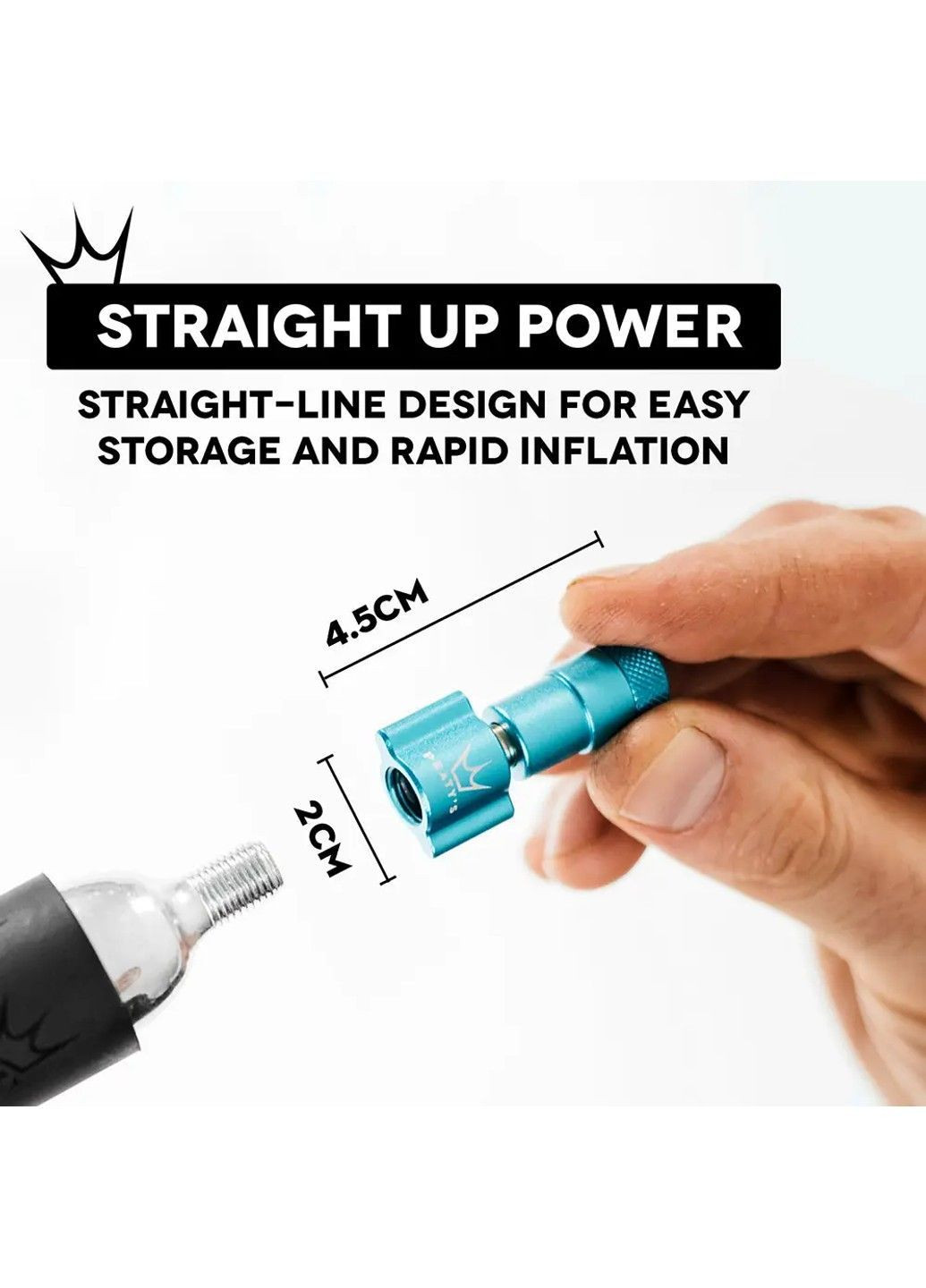 Насос Holeshot CO2 Tyre Inflator, MTB 25g, Red Peaty's (362946585)