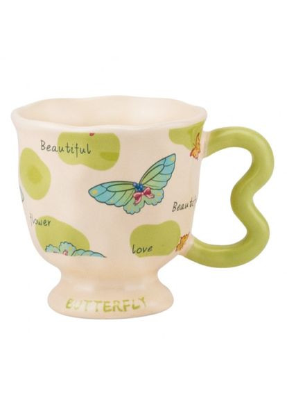 Кружка Бабочки 400 мл Разноцветный2 (9200-014) ELISEY (322539407)