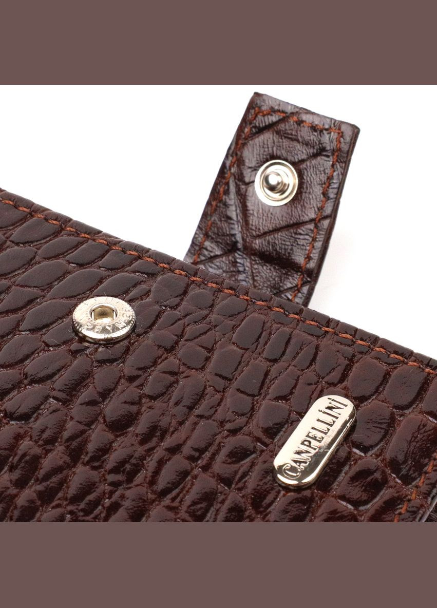 Шикарний чоловічий гаманець з натуральної шкіри з тисненням під крокодила 21729 Canpellini (331911165)