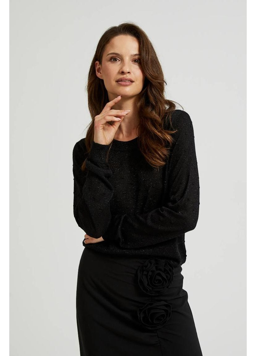 Чорний зимовий светр Moodo