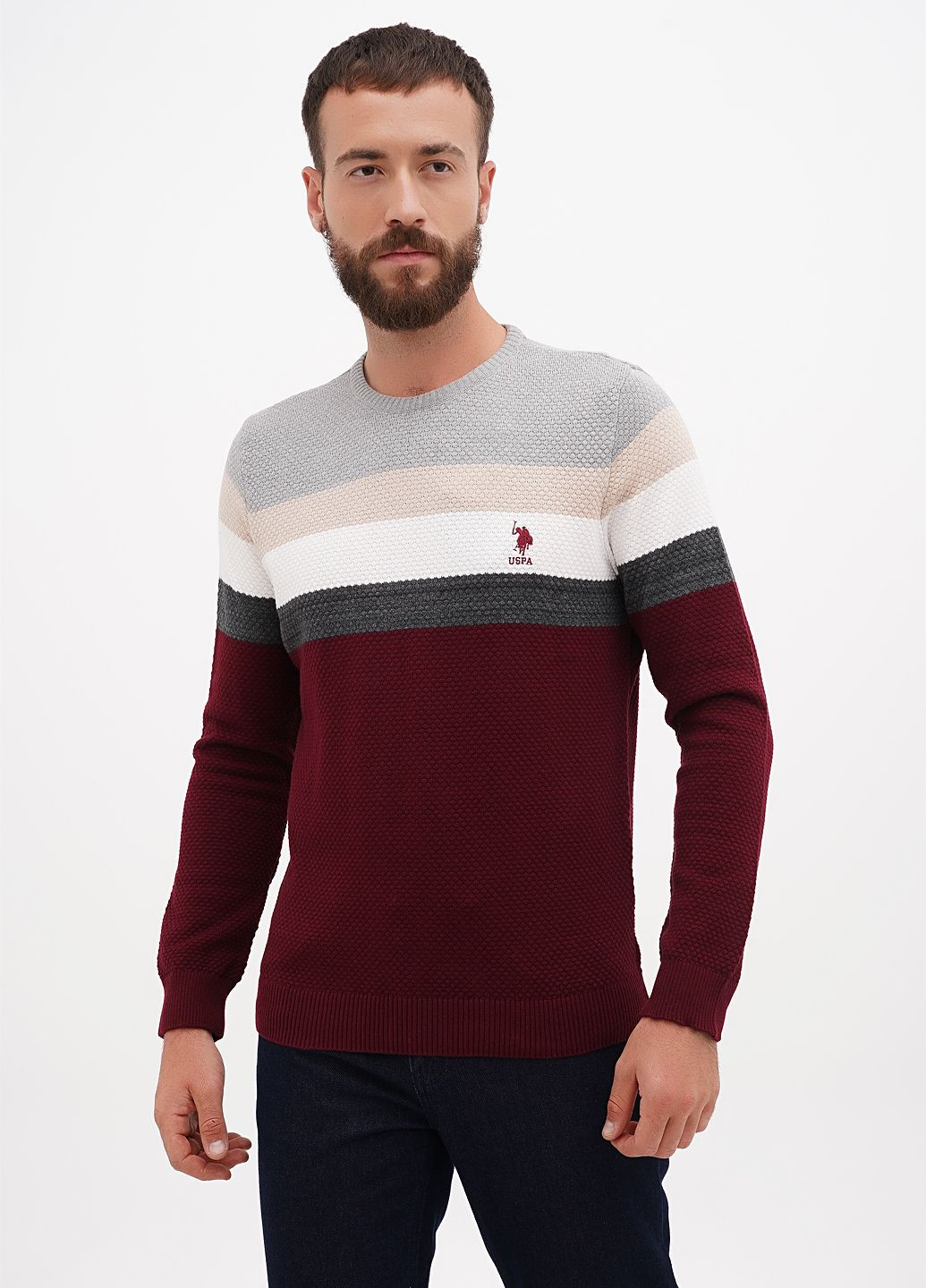 Оливковий светр u.s. polo assn. чоловічий U.S. Polo Assn.