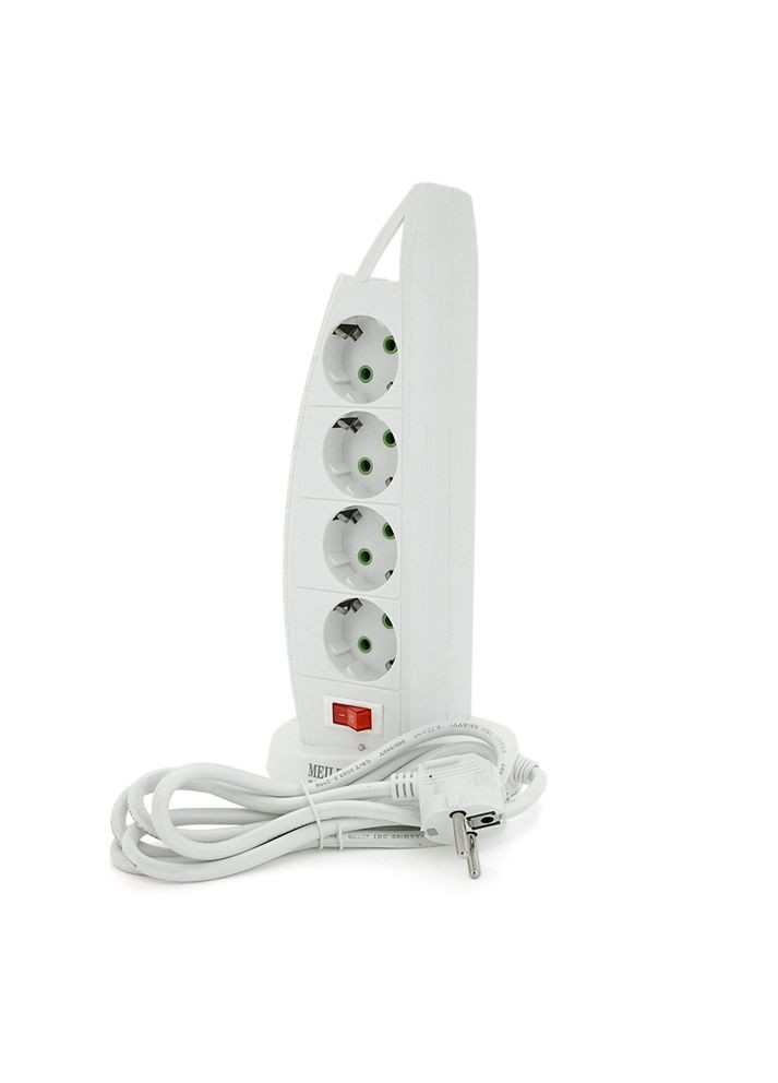 Сетевой фильтр F14, 8 розеток EU+3 USB+TypeC, кнопка включения с индикатором, 2 м, 3х0,75мм, 2500W, White, Box Voltronic (314928235)
