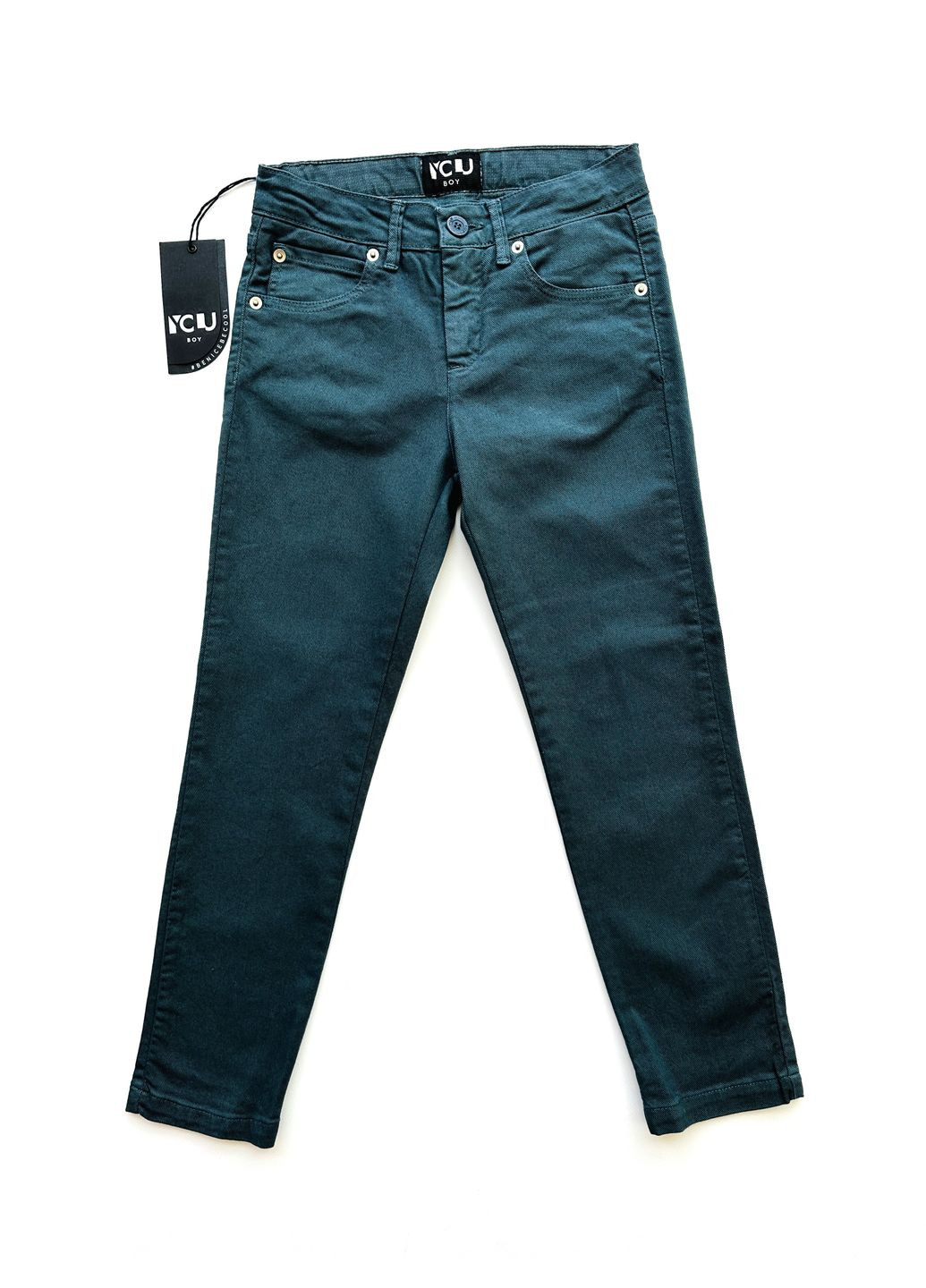 Брюки-джинси для хлопця (Італія) BY6044 темно-зелені 4 Y-Clu (279822355)
